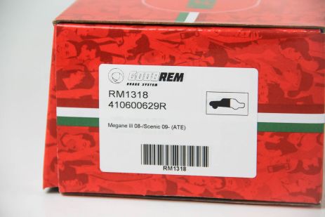 Колодки передні гальмівні Megane III 08-/Scenic 09-(ATE), GOODREM (RM1318)