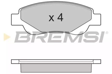 Колодки передние тормозные Peugeot 107/Citroen C1 05- (Bosch), Bremsi (BP3225)