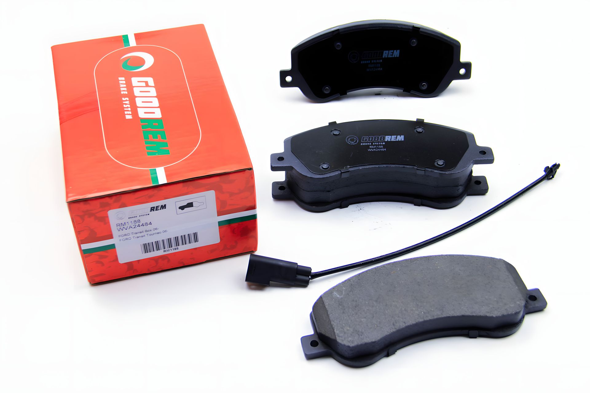 Передні колодки гальмівні Transit (V347) 06- (RWD), GOODREM (RM1188) Передні колодки гальмівні Transit (V347) 06- (RWD), GOODREM (RM1188)
