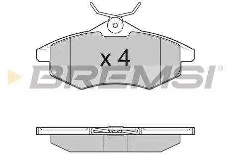 Колодки передние тормозные Citroen C2/C3 02- (TRW) (122,5x53x19), Bremsi (BP3008)