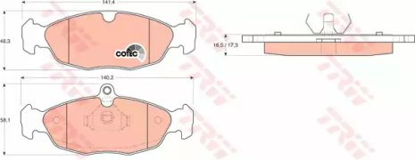 Колодки тормозные дисковые DAEWOO LANOS 1.5/1.6 (KLAT), NEXIA передн. TRW (GDB1040) Колодки тормозные дисковые DAEWOO LANOS 1.5/1.6 (KLAT), NEXIA передн. TRW (GDB1040)