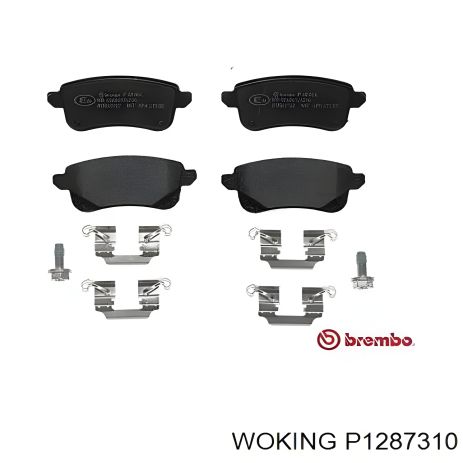 Гальмівні колодки для Renault Scenic, Megan, Talisman 1.4-2.0 08-, WOKING (P1287310)