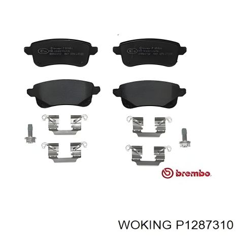 Колодки тормозные, renault scenic/megan/talisman 1.4-2.0 08- WOKING (P1287310) Колодки тормозные, renault scenic/megan/talisman 1.4-2.0 08- WOKING (P1287310)