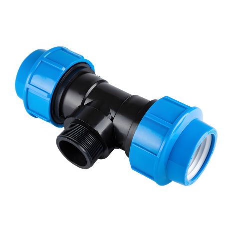 Поліетиленовий трійник із зовнішньою різьбою 32х3/4" Unisera (1907)