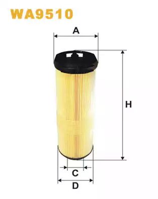 Фильтр воздушный MERCEDES-BENZ CLC-CLASS, WIXFILTRON (WA9510)