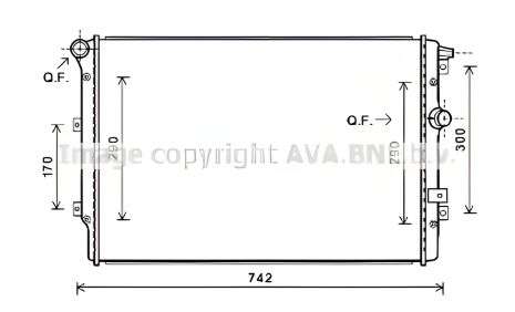 Радиатор охлаждения двигателя SEAT ALHAMBRA, VW SHARAN, AVA COOLING (VNA2324)
