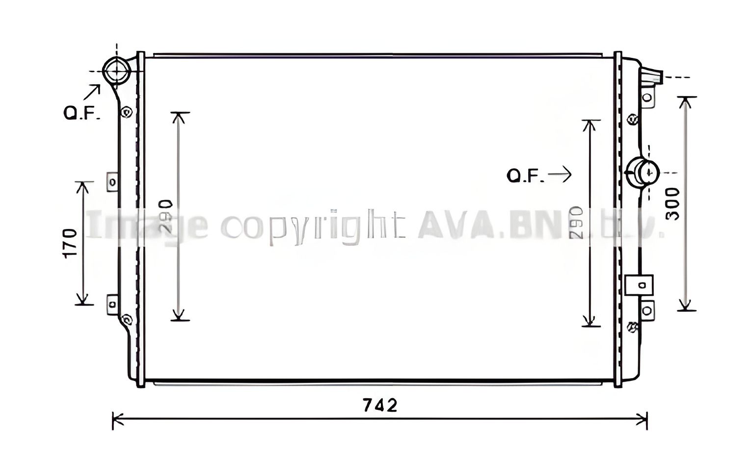Охлаждающий радиатор двигателя SEAT ALHAMBRA, VW SHARAN, AVA COOLING (VNA2324) Охлаждающий радиатор двигателя SEAT ALHAMBRA, VW SHARAN, AVA COOLING (VNA2324)