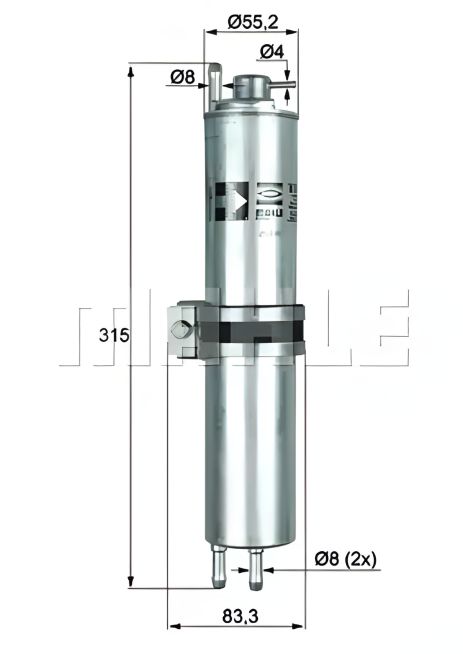 Топливный фильтр для ALPINA B7, BMW 7, MAHLE/KNECHT (KLH12)