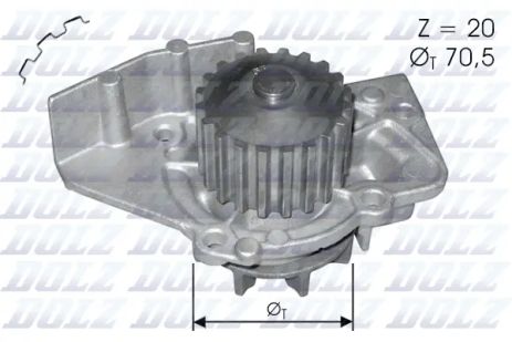 Водяний насос SUZUKI GRAND VITARA, TOYOTA COROLLA, LANCIA PHEDRA, DOLZ (C120)