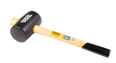 Киянка гумова 55 мм, 340 г, ручка з дерева чорною, MASTERTOOL 02-0301 Киянка гумова 55 мм, 340 г, ручка з дерева чорною, MASTERTOOL 02-0301