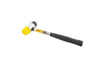 Рихтувальний молоток 35 мм гума/пластик з металевою рукояткою, MASTERTOOL 02-0330