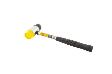 Рихтувальний молоток 35 мм гума/пластик з металевою рукояткою, MASTERTOOL 02-0330