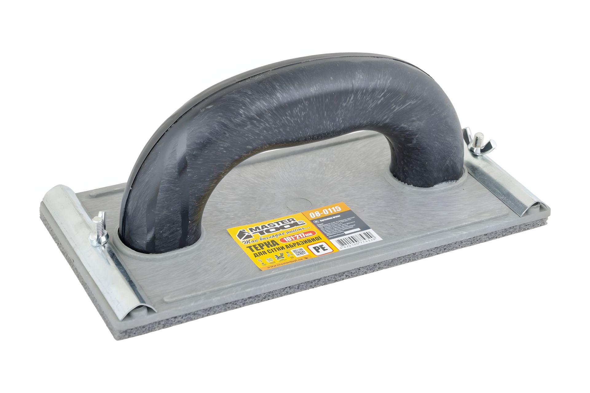 М'яка ручна тертка для абразивної сітки 101х217 мм, PE 4 мм, MASTERTOOL 08-0115 М'яка ручна тертка для абразивної сітки 101х217 мм, PE 4 мм, MASTERTOOL 08-0115
