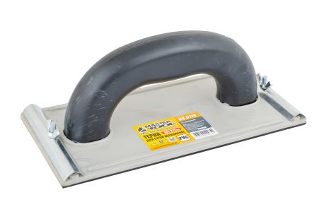 Пластиковая терка для сетки абразивной 101×217 мм, жесткая платформа PVC 4 мм, MASTERTOOL 08-0119