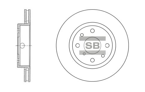 Гальмівний диск для KIA SHUMA, від SANGSIN (SD2015)