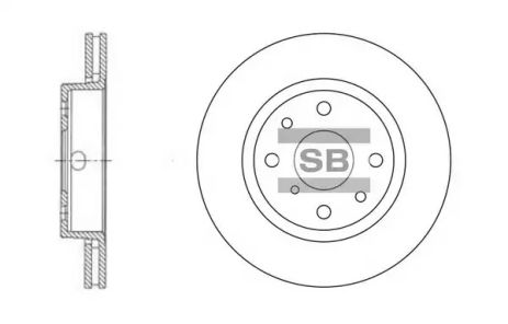 Диск тормозной KIA SHUMA, SANGSIN (SD2015)
