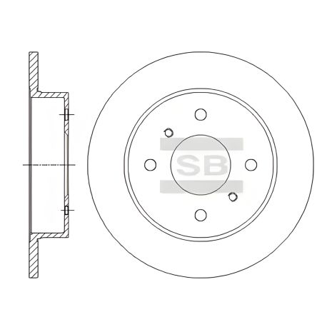 Гальмівний диск NISSAN ALMERA, SANGSIN (SD4236)
