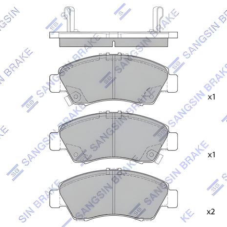Тормозные колодки, комплект для HONDA BRIO, HI-Q (SP2032) Тормозные колодки, комплект для HONDA BRIO, HI-Q (SP2032)