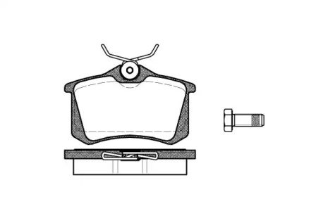 Комплект тормозных колодок, дисковый тормоз RENAULT MEGANE, PEUGEOT 308, REMSA (026301)