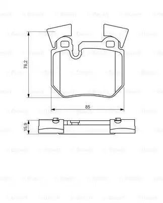 Комплект тормозных колодок, дисковый тормоз BMW 1, BOSCH (0986494421)