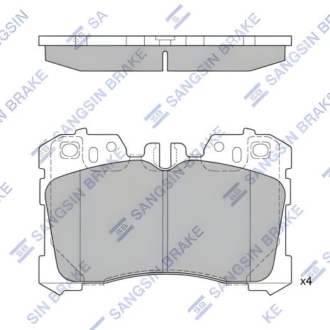 Комплект дисковых тормозных колодок для HYUNDAI ix35, LEXUS LS, HI-Q (SP1496) Комплект дисковых тормозных колодок для HYUNDAI ix35, LEXUS LS, HI-Q (SP1496)