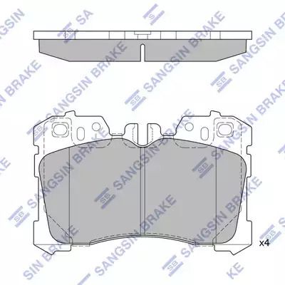 Комплект тормозных колодок, дисковый тормоз HYUNDAI ix35, LEXUS LS, HI-Q (SP1496)