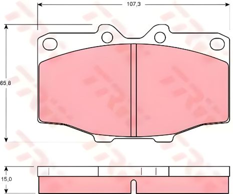 Гальмівні колодки комплект для дискових гальм TOYOTA HILUX, TRW (GDB352) Гальмівні колодки комплект для дискових гальм TOYOTA HILUX, TRW (GDB352)