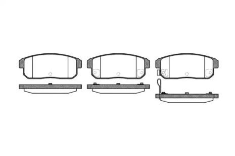 Комплект гальмівних колодок, дискове гальмо NISSAN CEFIRO, MAZDA RX-8, REMSA (088311)