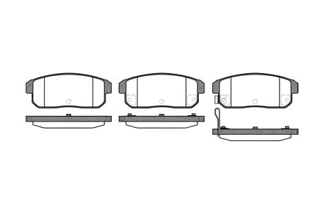 Комплект тормозных колодок, дисковый тормоз NISSAN CEFIRO, MAZDA RX-8, REMSA (088311)