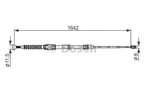 Трос ручного гальма для AUDI A1 та VW POLO, BOSCH (1987482267)