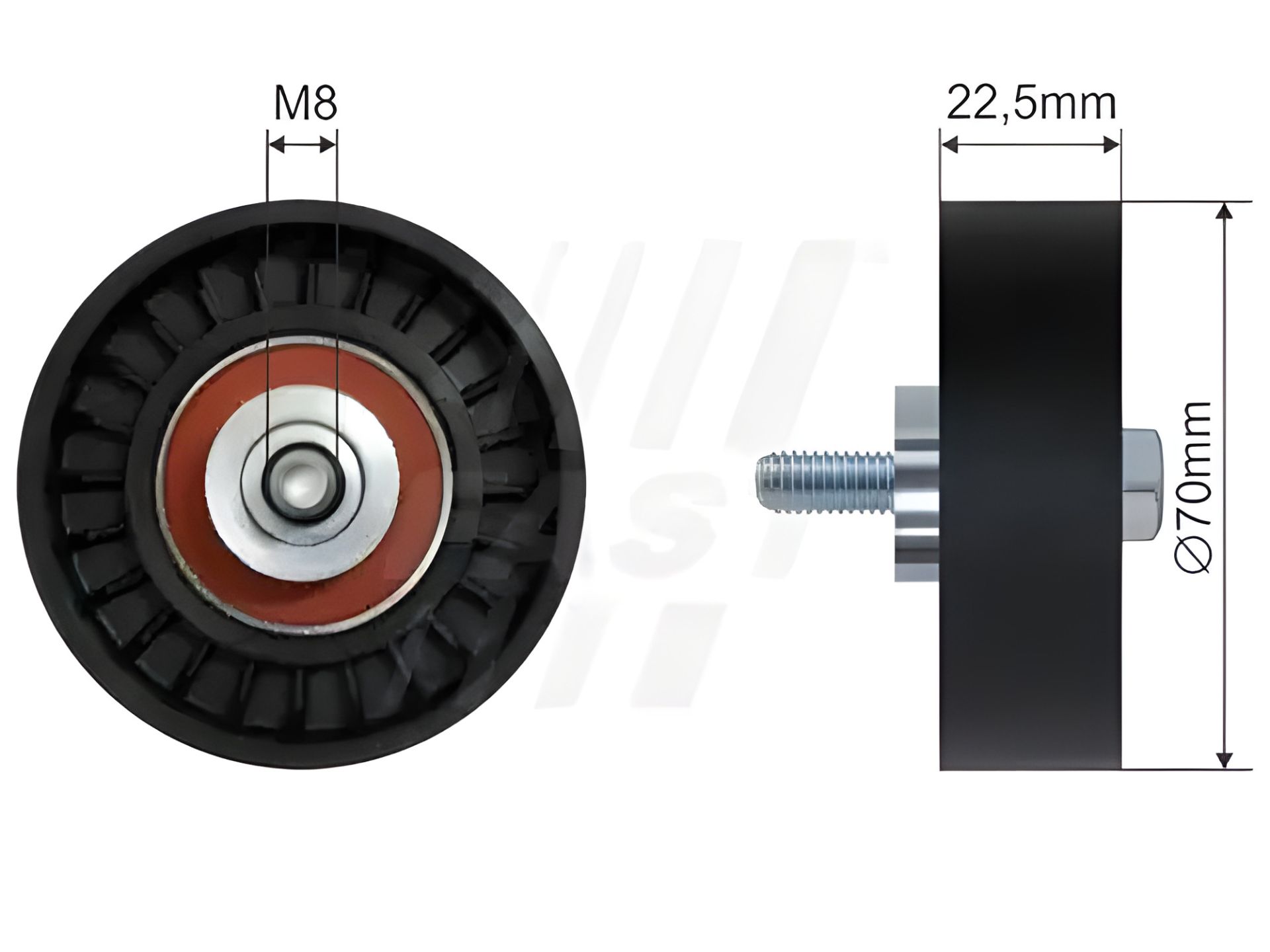 Ролик натяжной поликлинового ремня IVECO DAILY, PEUGEOT BOXER (FAST FT44550) Ролик натяжной поликлинового ремня IVECO DAILY, PEUGEOT BOXER (FAST FT44550)