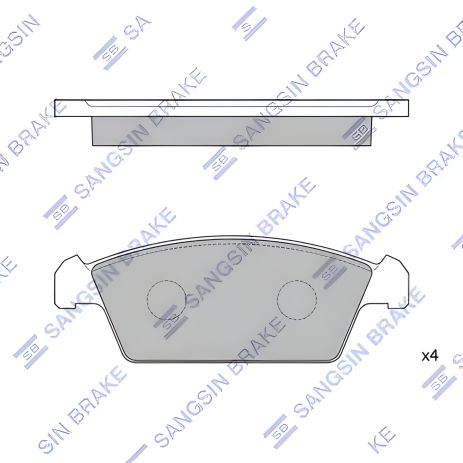 Комплект тормозных колодок для дискового тормоза SUZUKI CAPPUCINO, DAEWOO TICO, HI-Q (SP1050)