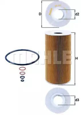 Фильтр масляный LAND ROVER, VAUXHALL OMEGA, MAHLE/KNECHT (OX126D)