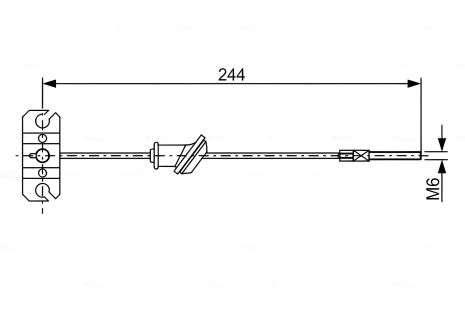 Трос ручного гальма для MITSUBISHI L 200, BOSCH (1987482514)
