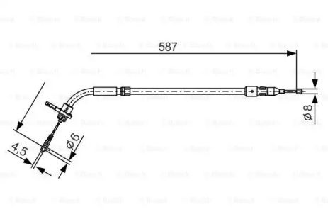 Трос ручного тормоза MERCEDES-BENZ B-CLASS, BOSCH (1987477224) Трос ручного тормоза MERCEDES-BENZ B-CLASS, BOSCH (1987477224)