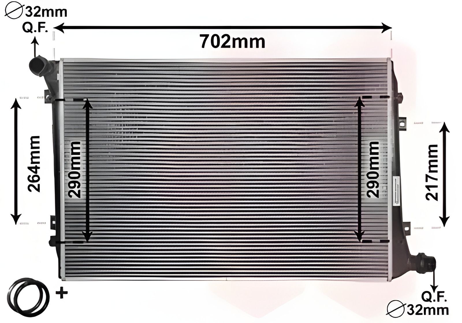 Радиатор охлаждения двигателя SKODA SUPERB, SEAT ALTEA, Van Wezel (58002224) Радиатор охлаждения двигателя SKODA SUPERB, SEAT ALTEA, Van Wezel (58002224)