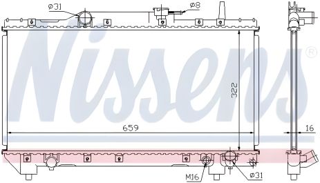 Двигательный радиатор TOYOTA CARINA, NISSENS (64837A) Двигательный радиатор TOYOTA CARINA, NISSENS (64837A)