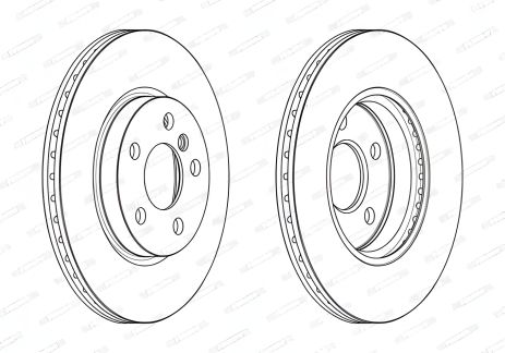 Гальмівний диск BMW X2, MINI MINI, FERODO (DDF2613C)