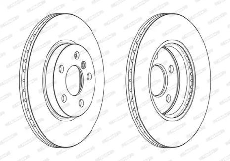 Диск тормозной BMW X2, MINI MINI, FERODO (DDF2613C)