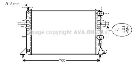 Радіатор охолодження двигуна OPEL ASTRA, AVA COOLING (OLA2255)