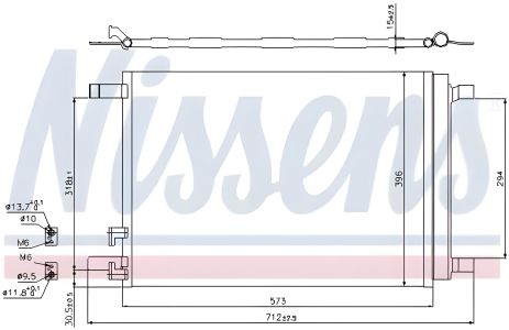 Конденсор кондиционера для CUPRA ATECA, SKODA KAMIQ, NISSENS (модель 940319)