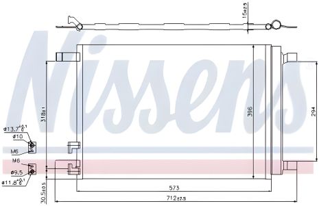 Конденсор кондиціонера радіатор CUPRA ATECA, SKODA KAMIQ, NISSENS (940319)