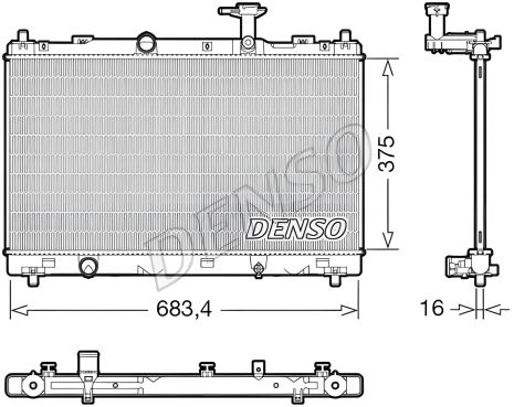 Радіатор двигуна охолодження SUZUKI VITARA, DENSO (DRM47038)