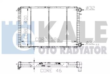 Renault Trafic, Kale Oto Radyator (180500) Радіатор охолодження двигуна