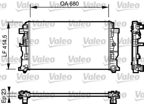 Радиатор охлаждения двигателя MERCEDES-BENZ SPRINTER, VALEO (734926)