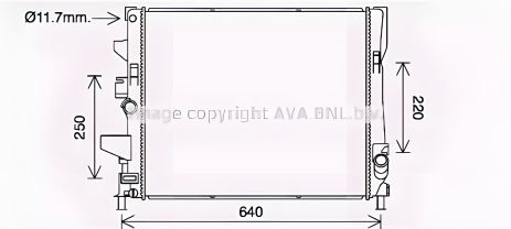 Радиатор охлаждения для двигателя FORD FOCUS, AVA COOLING (FD2644)