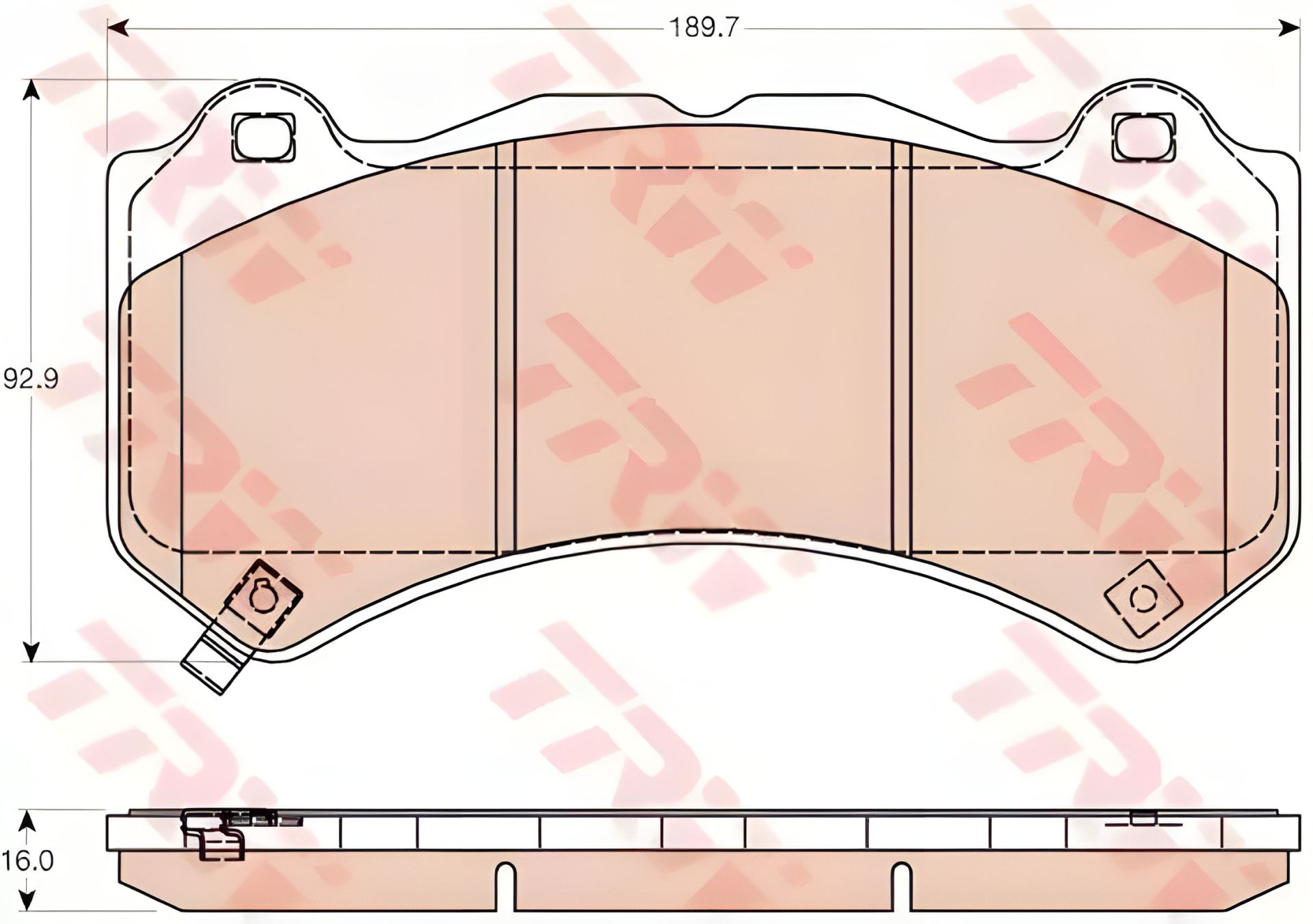 Комплект дисковых тормозных колодок JEEP GRAND CHEROKEE, NISSAN GT-R, TRW (GDB4450) Комплект дисковых тормозных колодок JEEP GRAND CHEROKEE, NISSAN GT-R, TRW (GDB4450)