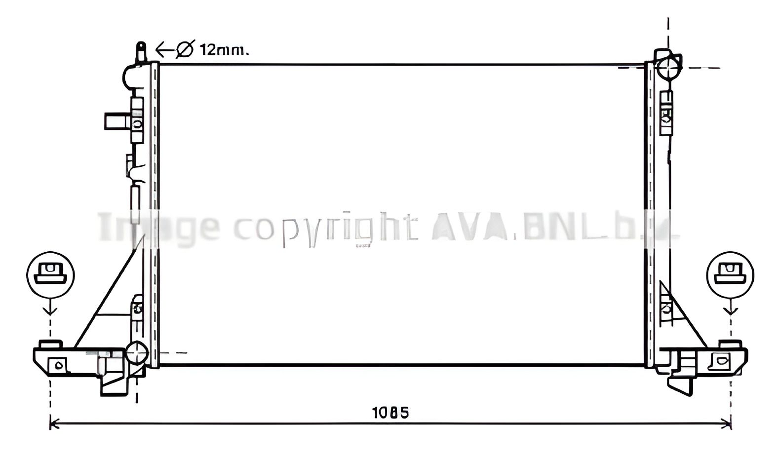 Радіатор охолодження двигуна NISSAN NV400, OPEL MOVANO, AVA COOLING (RTA2560) - Ефективне охолодження Радіатор охолодження двигуна NISSAN NV400, OPEL MOVANO, AVA COOLING (RTA2560) - Ефективне охолодження