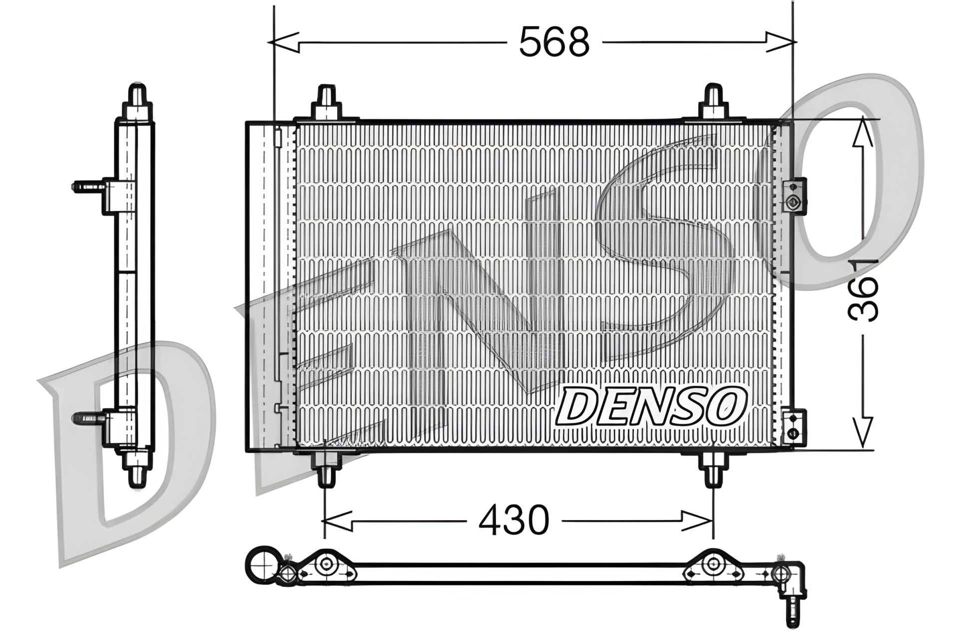 Конденсор радіатора кондиціонера для DS DS, CITROËN DS5, DENSO (DCN07008) Конденсор радіатора кондиціонера для DS DS, CITROËN DS5, DENSO (DCN07008)