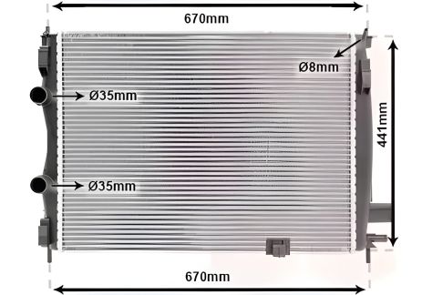 Радиатор для системы охлаждения двигателя NISSAN QASHQAI, Van Wezel (номер 13002287)